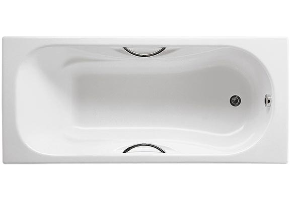 Купить ванна чугунная 170*75 maliby (72309g000r+7526803010) с ручками с антискольжением, roca. в Иваново магазин сантехники Суперстрой