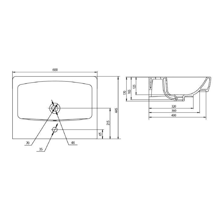 Купить раковина нео-60 1wh302186,santek в Иваново магазин сантехники Суперстрой