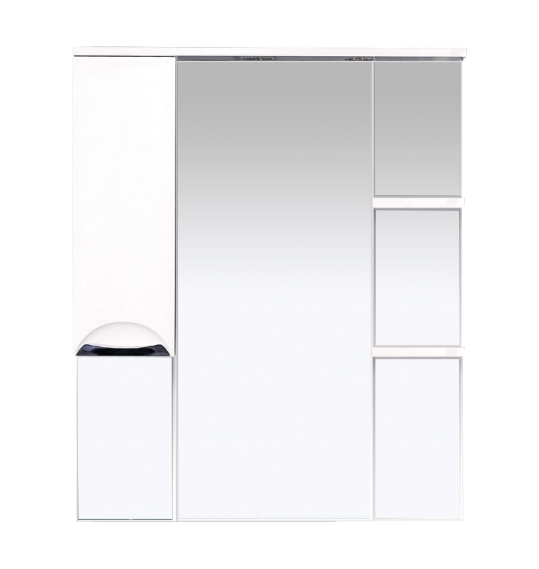 Купить зеркало-шкаф жасмин - 80  лев. (свет) белая эмаль,misty. в Иваново магазин сантехники Суперстрой