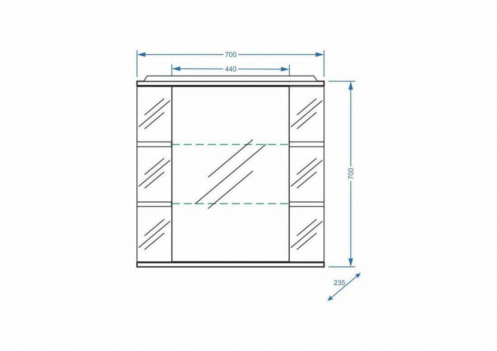 Купить зеркало-шкаф лаура-70/с правое белый,stella polar. в Иваново магазин сантехники Суперстрой