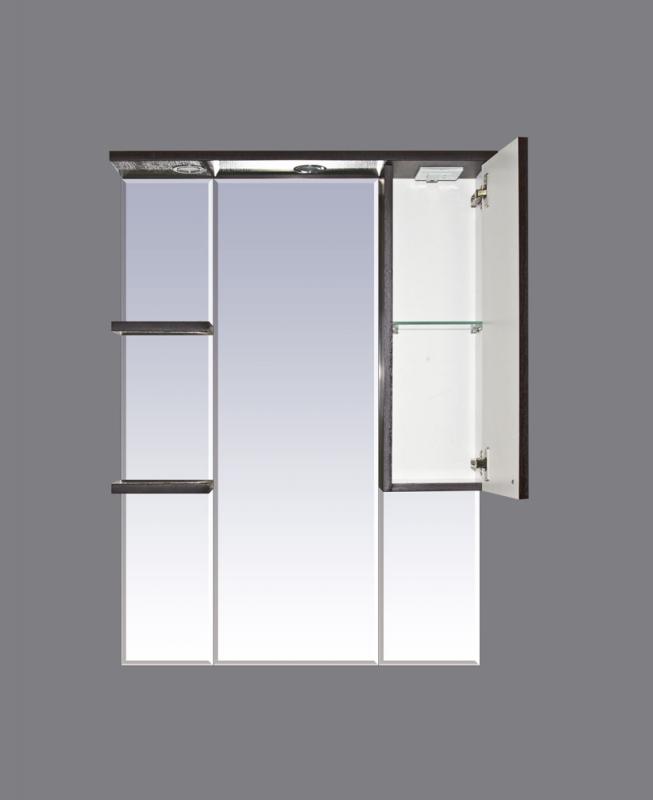 Купить зеркало-шкаф александра - 85  правый (свет) венге, misty в Иваново магазин сантехники Суперстрой