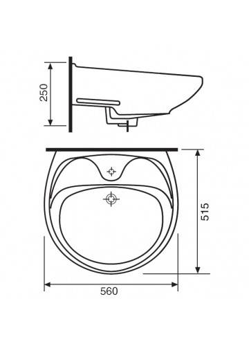 Купить раковина на пьедестьале ардо белый, оскольская керамика. в Иваново магазин сантехники Суперстрой