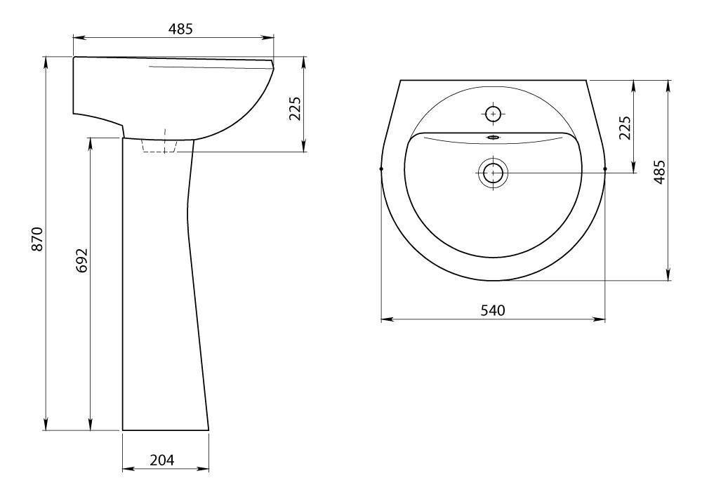 Купить раковина на пьедестале орион крап на салатовом,перелив,воротынск. в Иваново магазин сантехники Суперстрой