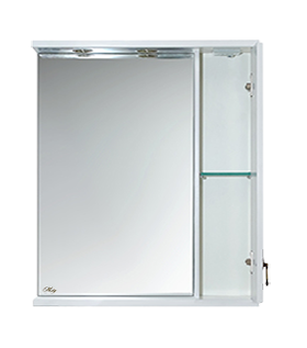 Купить зеркало - шкаф вояж - 60 прав. белая патина,misty. в Иваново магазин сантехники Суперстрой