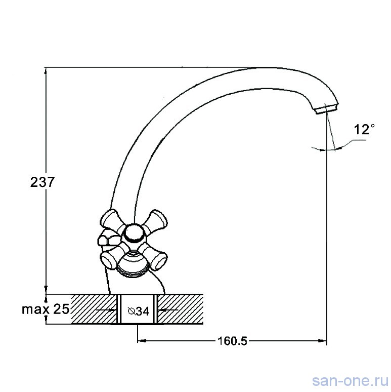 Купить смеситель для раковины qmt4-b827, g-lauf. в Иваново магазин сантехники Суперстрой