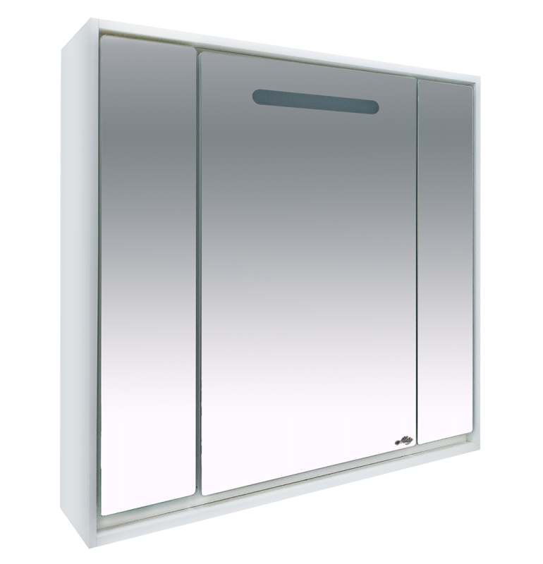 Купить зеркало-шкаф барселона -105 со светом, белый, misty. в Иваново магазин сантехники Суперстрой