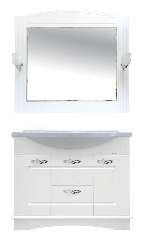 Купить тумба эльбрус-100 белая + раковина, misty. в Иваново магазин сантехники Суперстрой