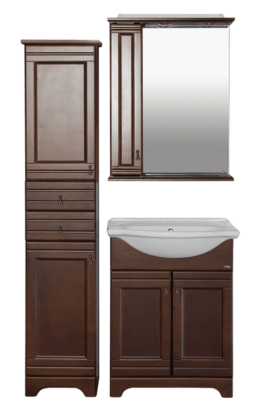 Купить пенал рим-35, орех левый, misty. в Иваново магазин сантехники Суперстрой