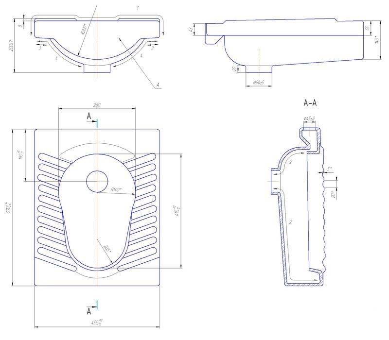 Купить унитаз напольный чаша генуя,старый оскол.(сифон в комплекте) в Иваново магазин сантехники Суперстрой
