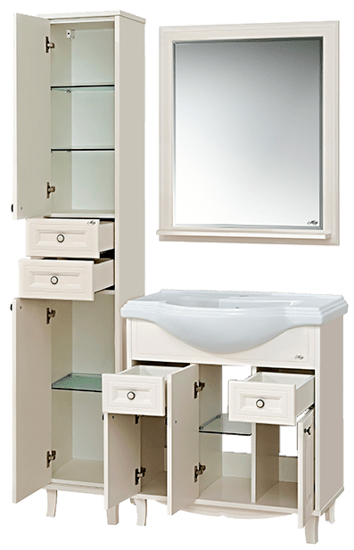 Купить тумба шармель-80 2 ящ., светло-беж.+рак. kirovit. в Иваново магазин сантехники Суперстрой