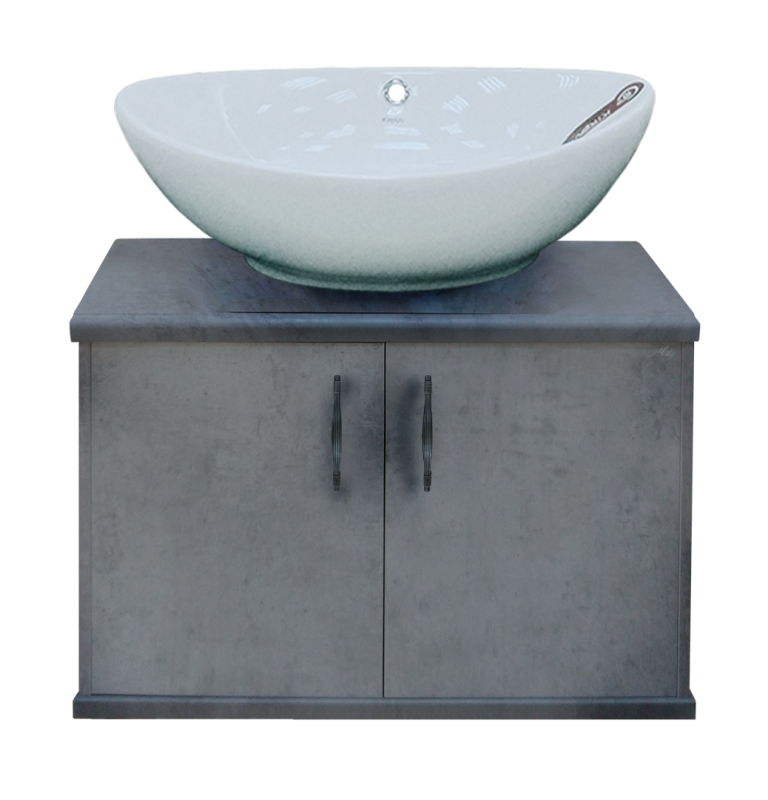 Купить тумба грей - 80 подвесная бетон, misty. в Иваново магазин сантехники Суперстрой