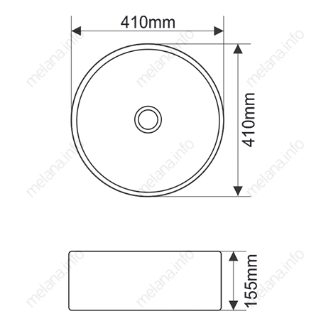 Купить раковина mln 7078aвw(черно-белая), melana. в Иваново магазин сантехники Суперстрой