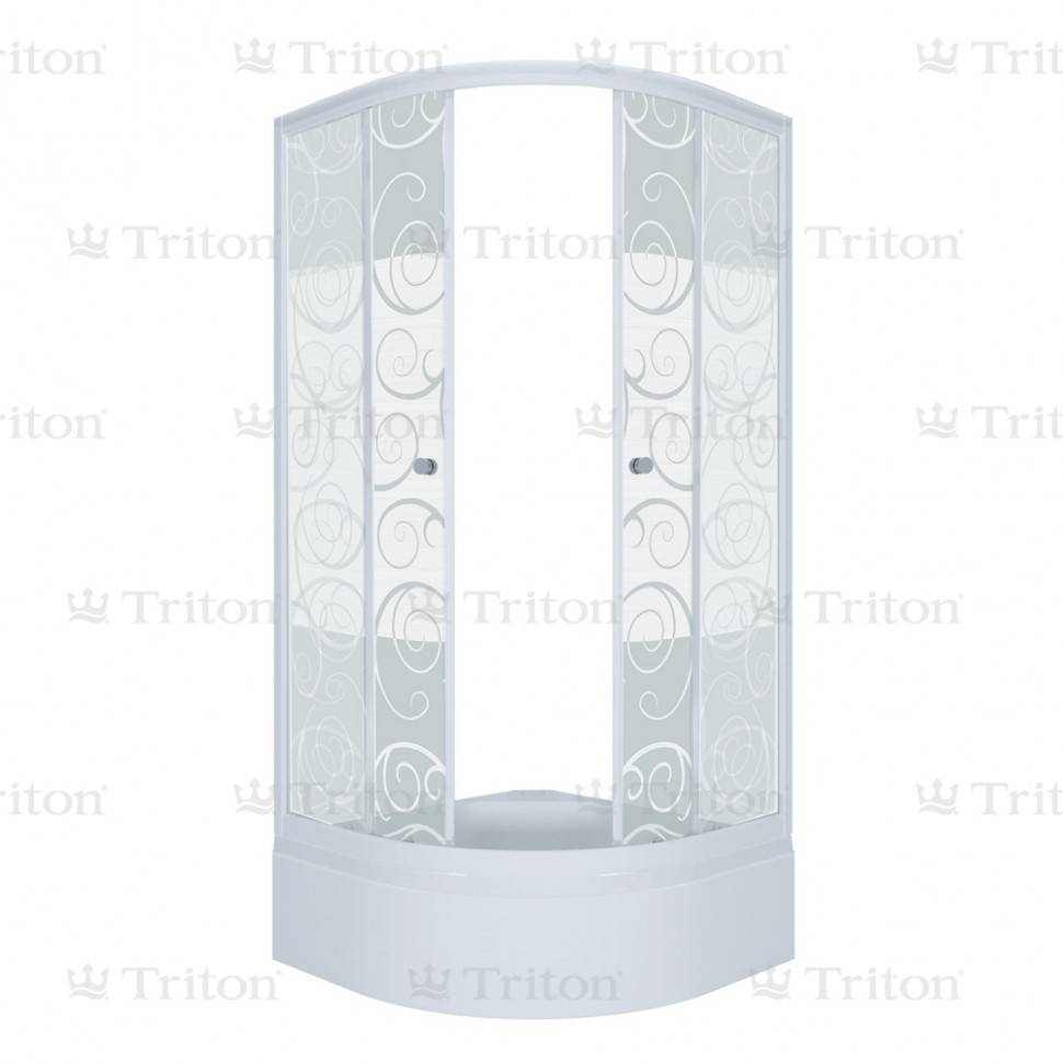 Купить душевой угол тритон узоры  аква 100*100 в, сп в Иваново магазин сантехники Суперстрой