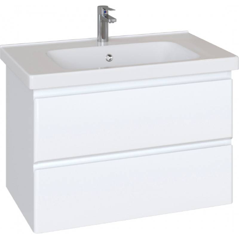 Купить тумба arista 80 подвес, 2/ящ, белая, sanstar в Иваново магазин сантехники Суперстрой