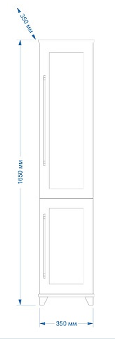 Купить пенал марта-35 правый, белый, misty. в Иваново магазин сантехники Суперстрой