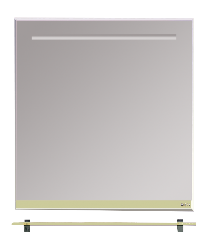 Купить зеркало джулия - 75 с полочкой 12 мм бежевое, misty. в Иваново магазин сантехники Суперстрой