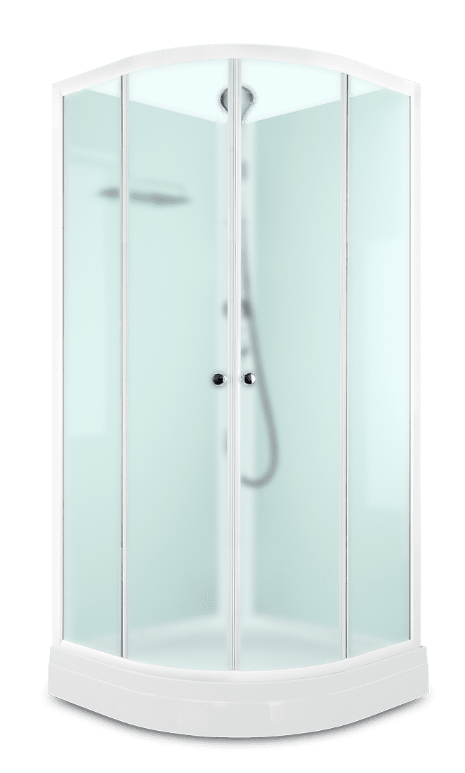 Купить душевая кабина domani spa eko 99 без крыши, 90*90 нп см-белая задняя стенка в Иваново магазин сантехники Суперстрой