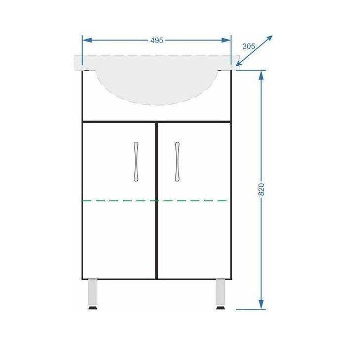 Купить тумба концепт-55 эко белый+раковина уют,stella polar. в Иваново магазин сантехники Суперстрой