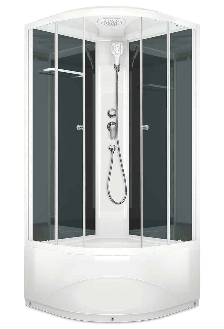 Купить душевая кабина domani delight 99 high 90*90  вп пс-черная задняя стенка в Иваново магазин сантехники Суперстрой