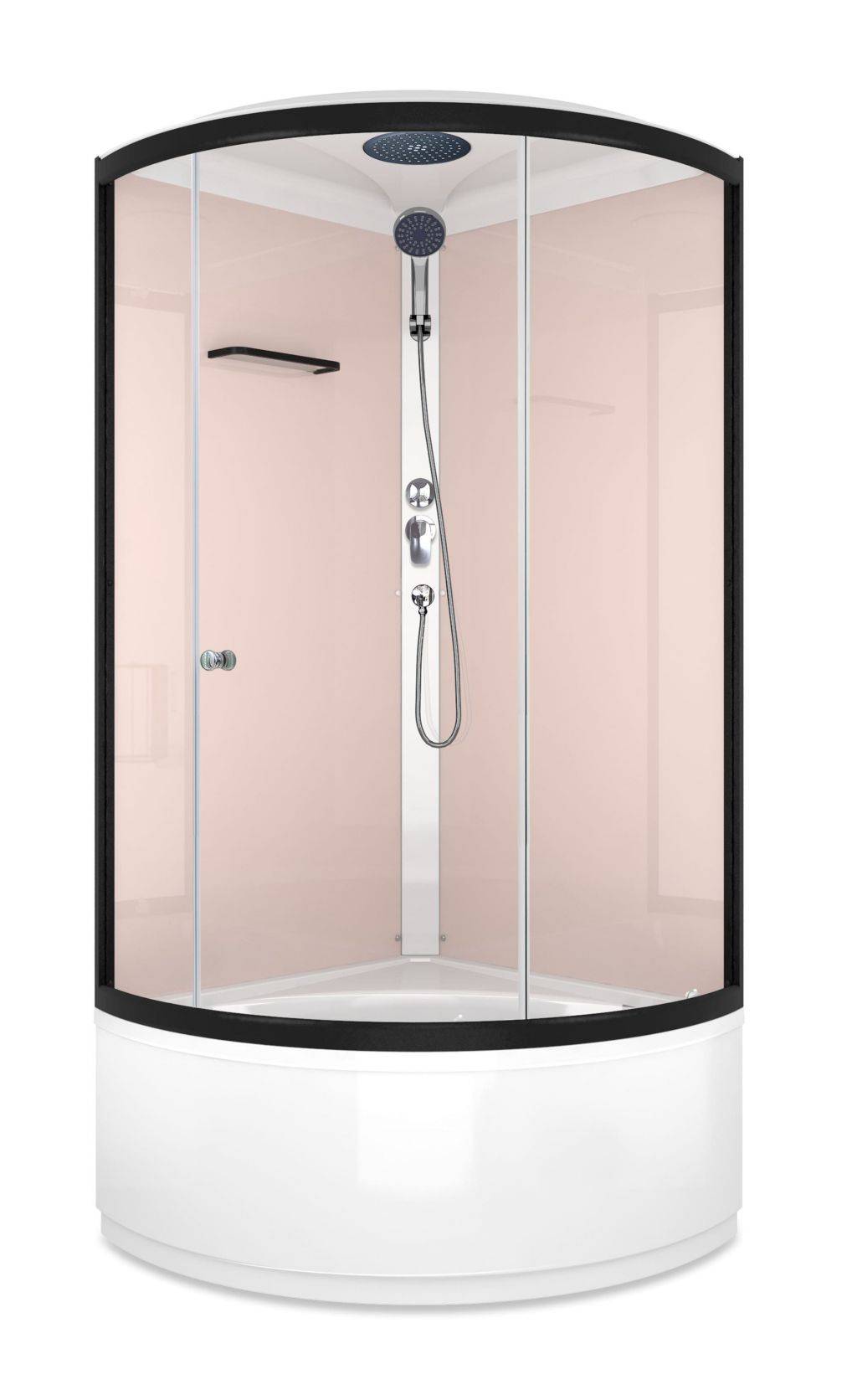Купить душевая кабина domani spa simple high 90*90вп pink cappuccino пс( c крышей) в Иваново магазин сантехники Суперстрой
