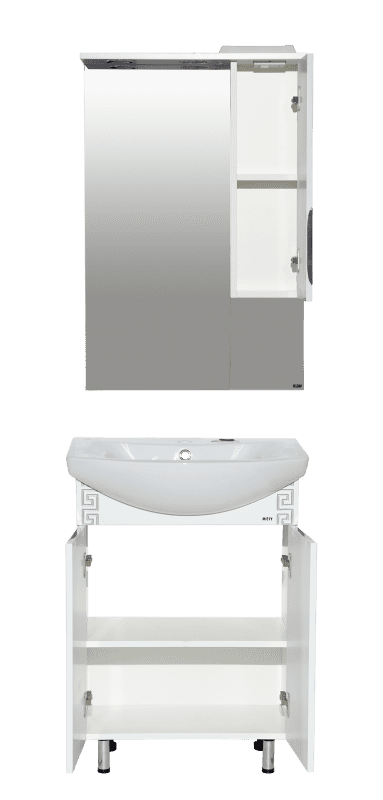 Купить зеркало-шкаф престиж-60 правое серебряная патина, misty. в Иваново магазин сантехники Суперстрой