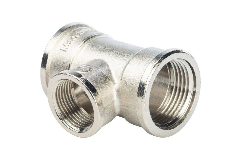 Купить тройник никель 1 * 3/4 * 1  г/г/г, китай. в Иваново магазин сантехники Суперстрой