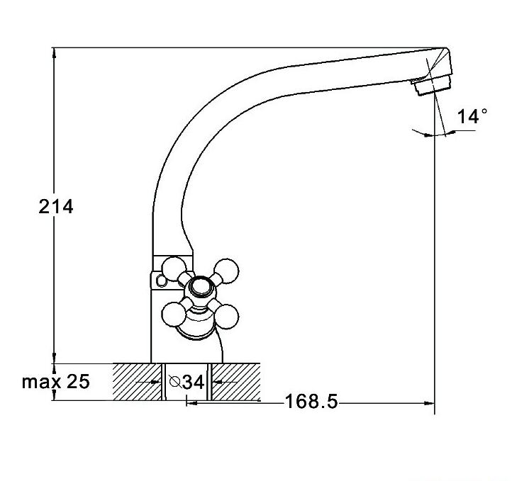 Купить смеситель для раковины qmt4-d722, g-lauf . в Иваново магазин сантехники Суперстрой