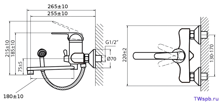 Купить смеситель для ванны master next 9025663, варион. в Иваново магазин сантехники Суперстрой