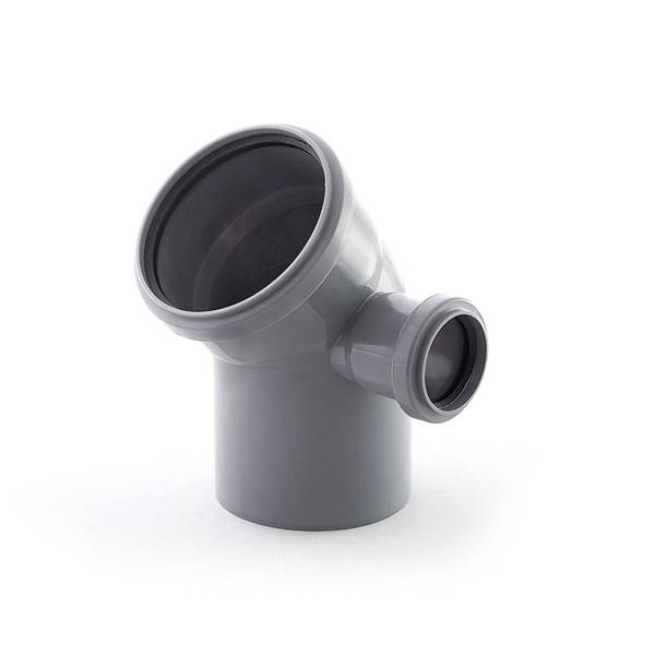 Купить отвод пвх 110*50*45 правый, россия. в Иваново магазин сантехники Суперстрой
