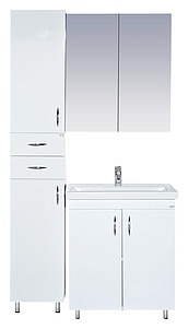 Купить тумба фостер-70 напольная 2 ящ.+ раковина kirovit, misty. в Иваново магазин сантехники Суперстрой