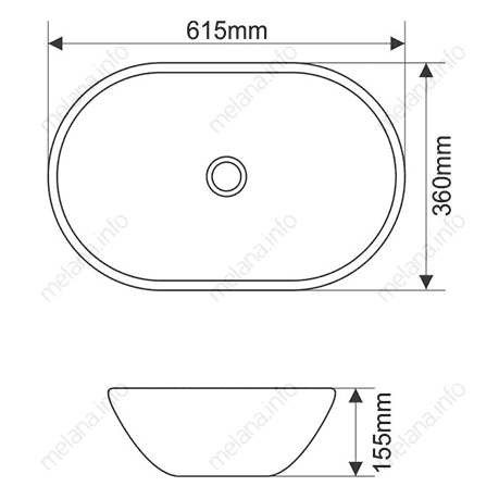Купить раковина  7811амb(матовая черная), melana. в Иваново магазин сантехники Суперстрой