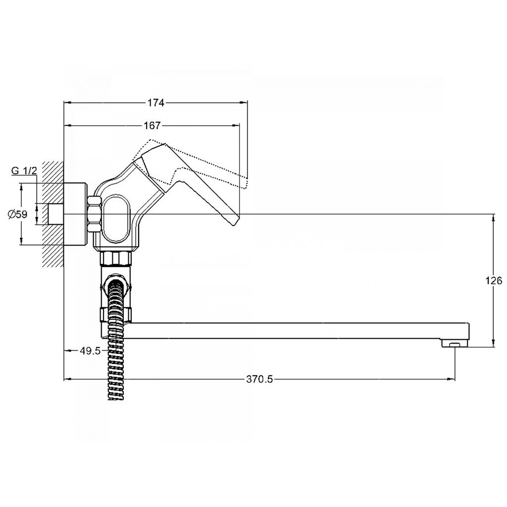 Купить смеситель для ванны с душем lef6-a232, g-lauf. в Иваново магазин сантехники Суперстрой