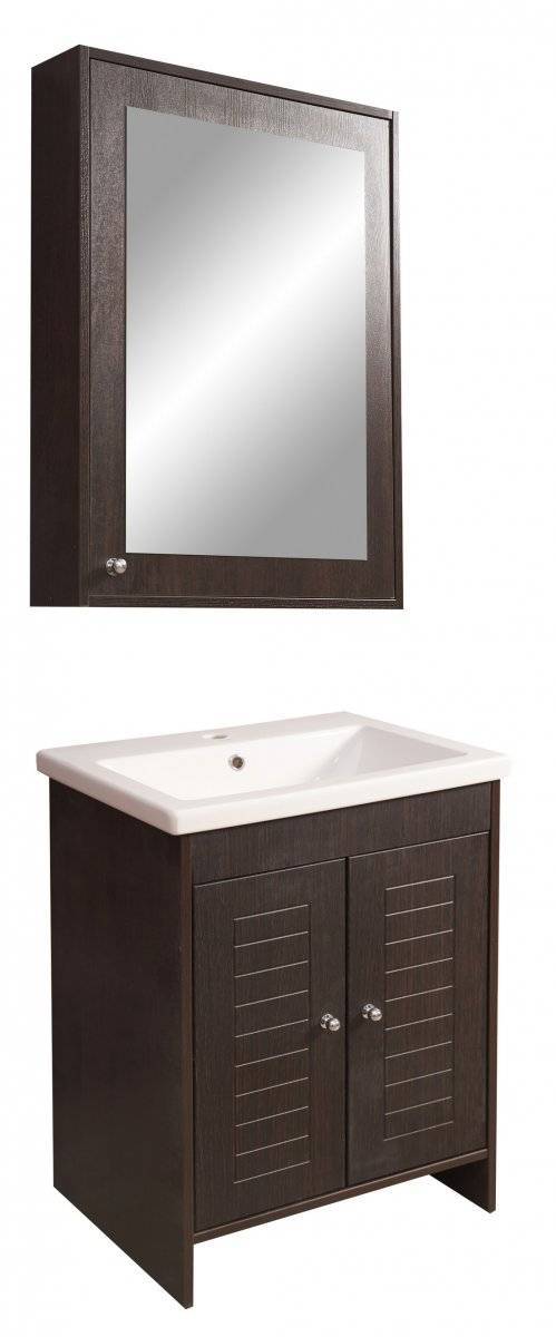 Купить зеркало-шкаф монтоне-60 венге,stella polar. в Иваново магазин сантехники Суперстрой