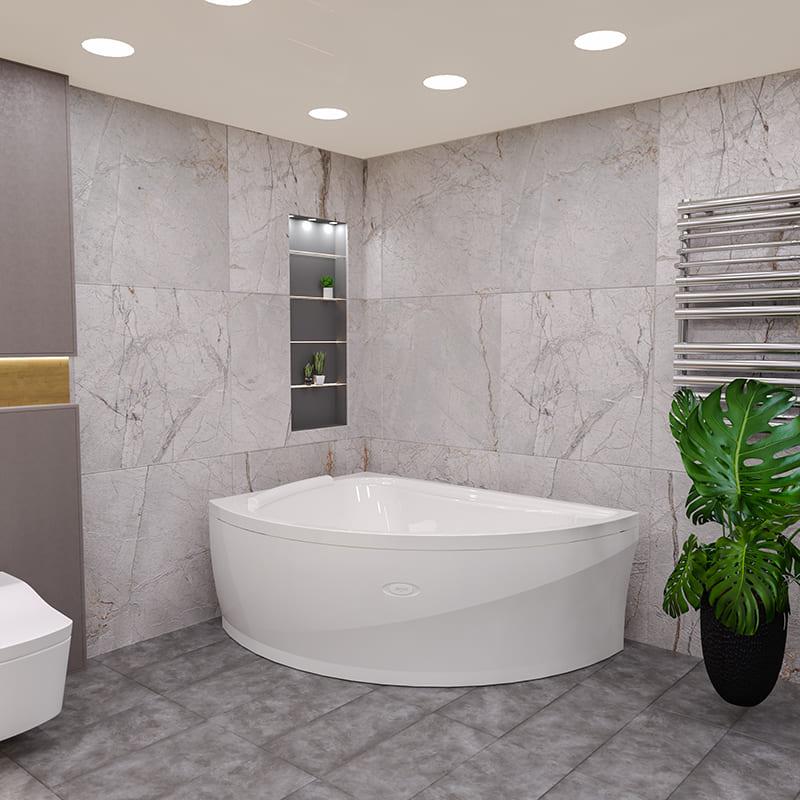 Купить ванна акриловая альбена 168*120 l, radomir. в Иваново магазин сантехники Суперстрой