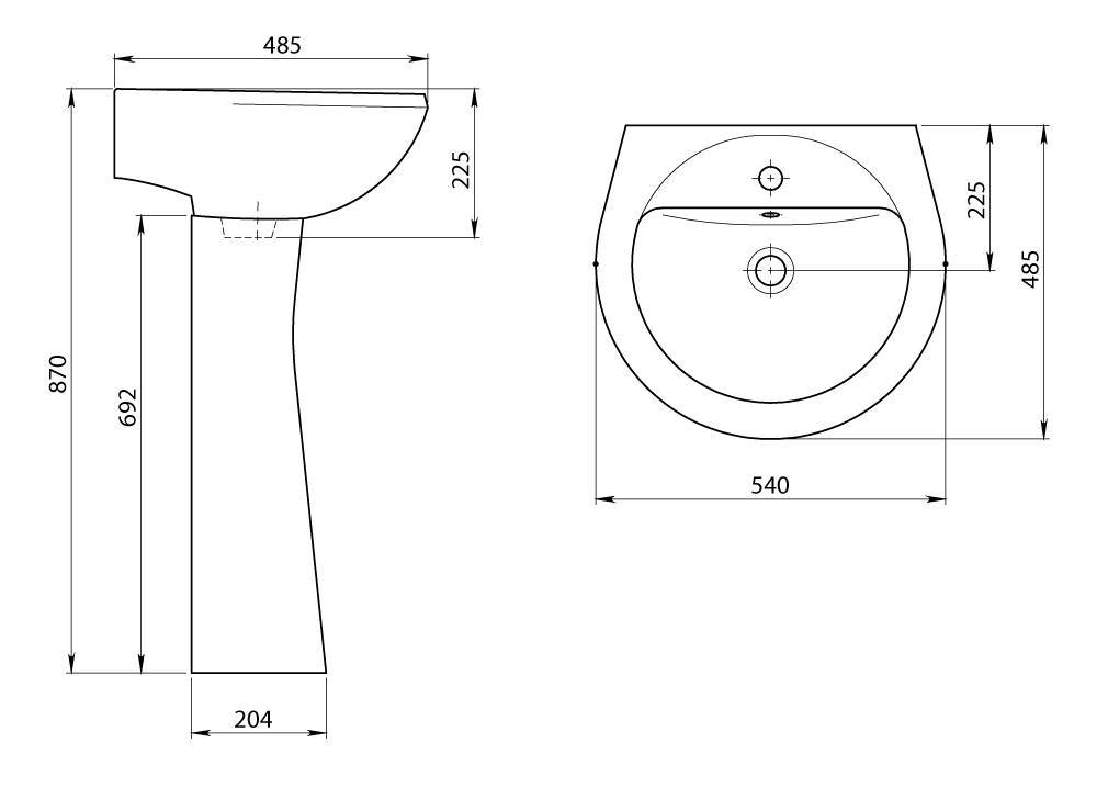 Купить раковина на пьедестале соната крап на салатовом, воротынск. в Иваново магазин сантехники Суперстрой