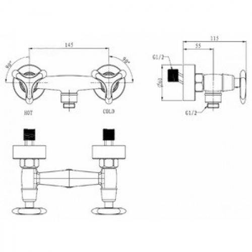 Купить смеситель для душевой кабины trio 57077,kaiser в Иваново магазин сантехники Суперстрой