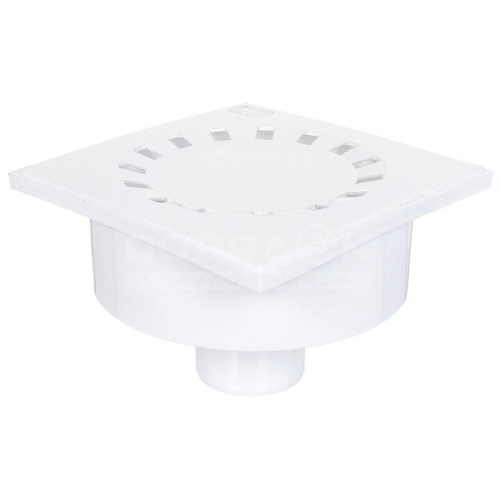 Купить трап пластмассовый 50 (15*15) вертикальный белый, россия. в Иваново магазин сантехники Суперстрой