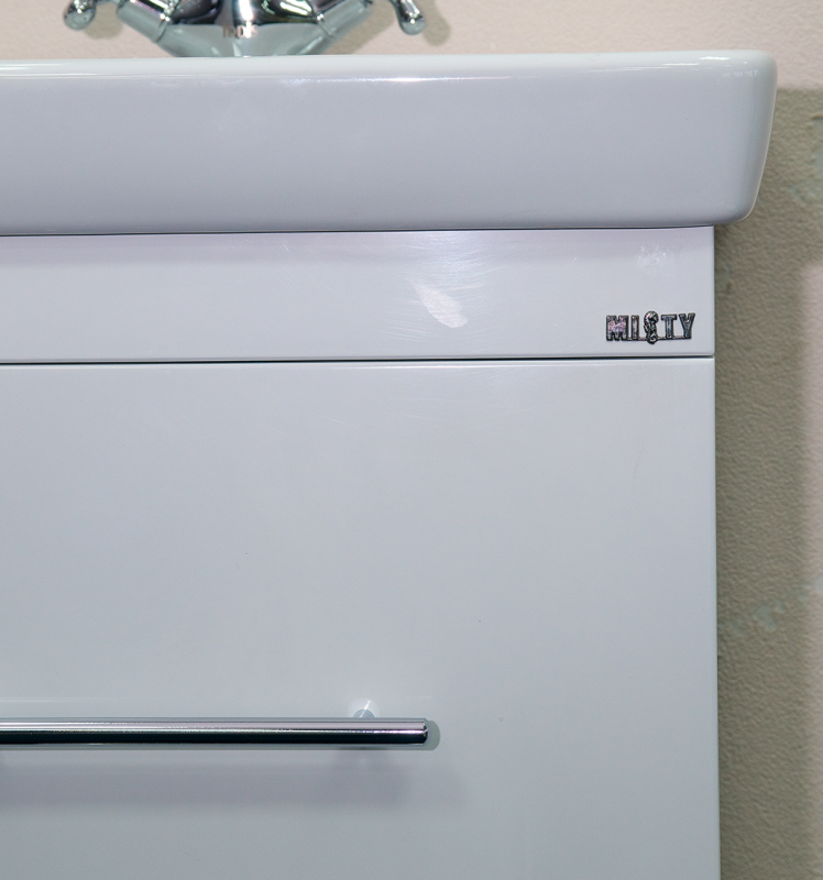 Купить тумба елена - 50 с 2 ящ. направл. с довод. белая, misty в Иваново магазин сантехники Суперстрой