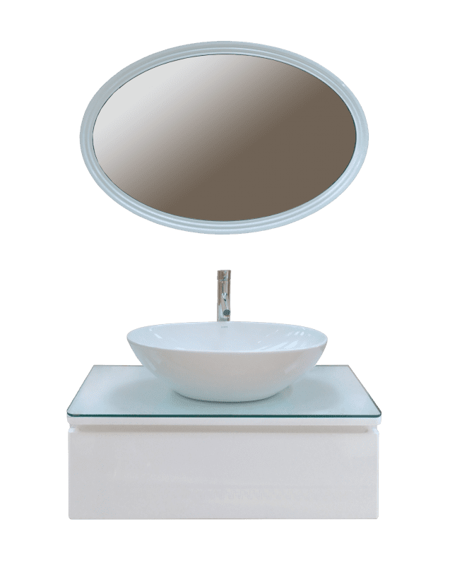 Купить тумба скай-90 подвесная 1 ящ. белая  без раковины, misty. в Иваново магазин сантехники Суперстрой