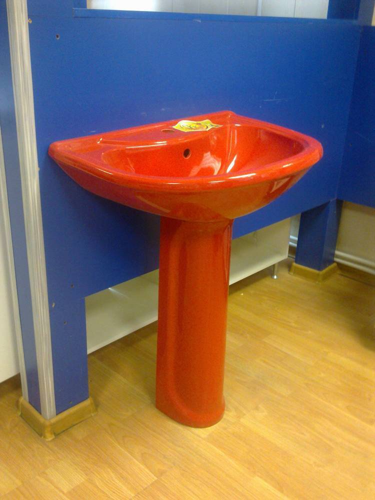 Купить раковина на пьедестале престиж-63 красная, ст.оскол. в Иваново магазин сантехники Суперстрой