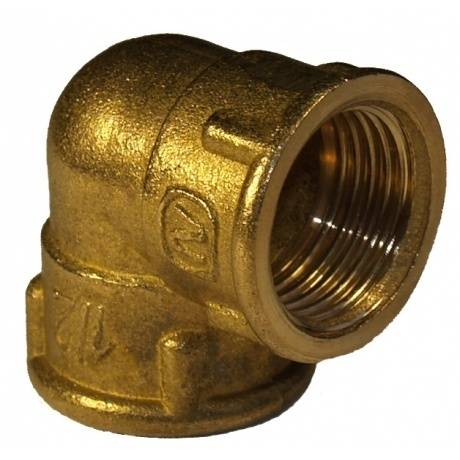 Купить уголок  латунь 1/2*3/4 г/г, китай. в Иваново магазин сантехники Суперстрой