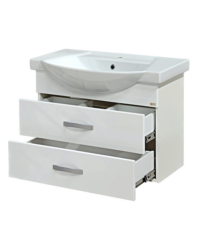 Купить тумба монро-75 подвесная 2 ящ.+раковина, мисти. в Иваново магазин сантехники Суперстрой