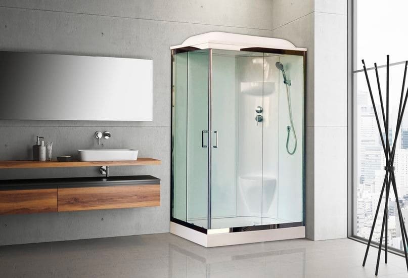 Купить душевая кабина royal rb 8120нр6-wt-ch,r нп,пс,белая задняя стенка в Иваново магазин сантехники Суперстрой