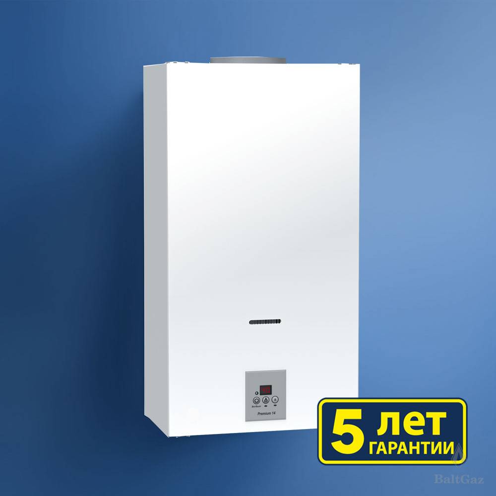 Купить водонагреватель газ premium 14 g (white),baltgaz. в Иваново магазин сантехники Суперстрой
