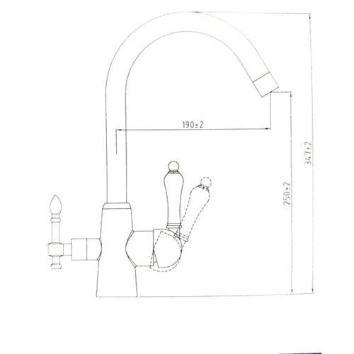 Купить смеситель vincent 31744-2 кухня под фильтр black marble,kaiser в Иваново магазин сантехники Суперстрой