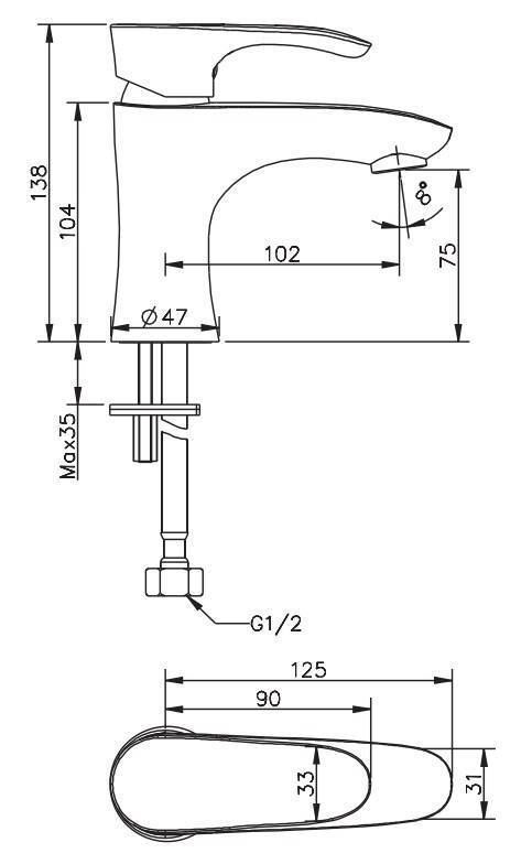Купить смеситель для раковины delhi dl26, esco. в Иваново магазин сантехники Суперстрой