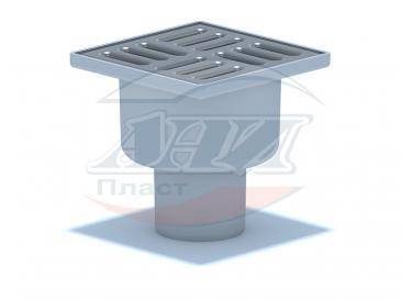 Купить трап вертикальный 50 (10*10) нж решетка та5202, ани. в Иваново магазин сантехники Суперстрой