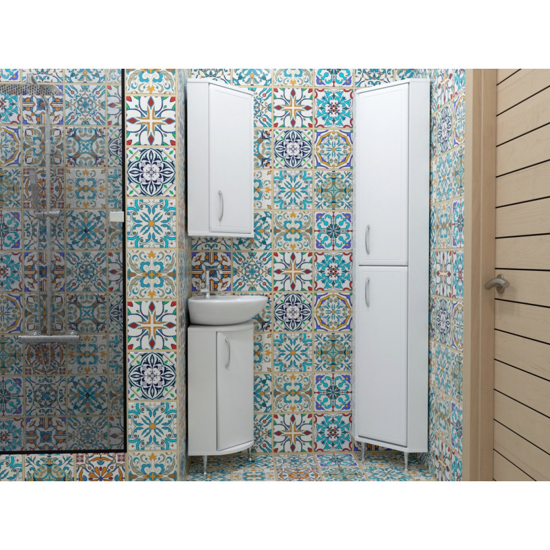 Купить пенал угловой концепт-30 белый, stella polar. в Иваново магазин сантехники Суперстрой