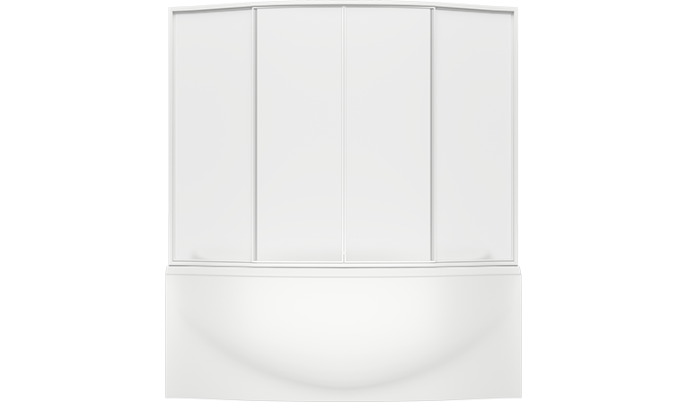 Купить шторка для ванны фиеста (4 ств.пластик), bas. в Иваново магазин сантехники Суперстрой