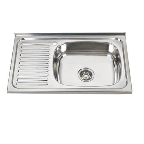 Купить мойка накладная 60*80 (0,8мм) правая, jif. в Иваново магазин сантехники Суперстрой